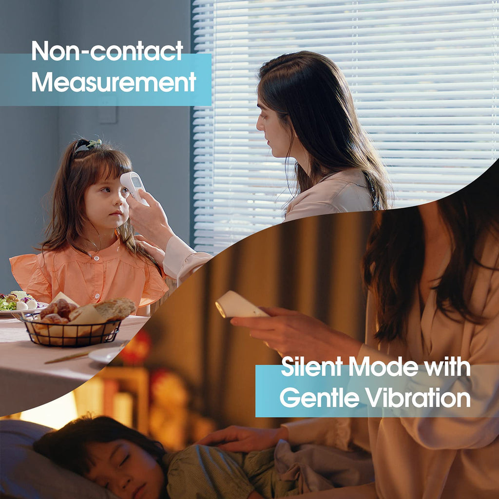 yuwell Thermomètre frontal pour adultes et enfants | Qualité médicale, thermomètre numérique sans contact, adapté aux bébés | Mesure en 1 s, alerte de température élevée, grand écran