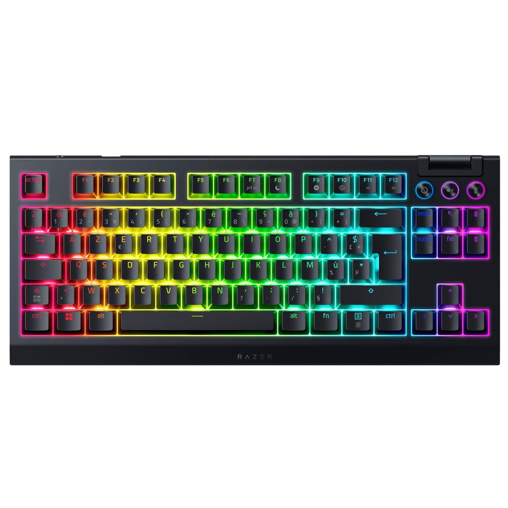 Razer BlackWidow V4 Tenkeyless HyperSpeed Clavier Gaming sans fil (Switch Orange) - AZERTY - Noir
