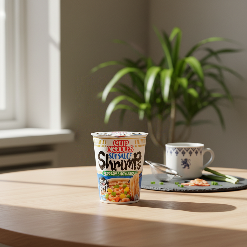 NISSIN Nouilles instantanées en cup saveur sauce soja et crevette 63 g