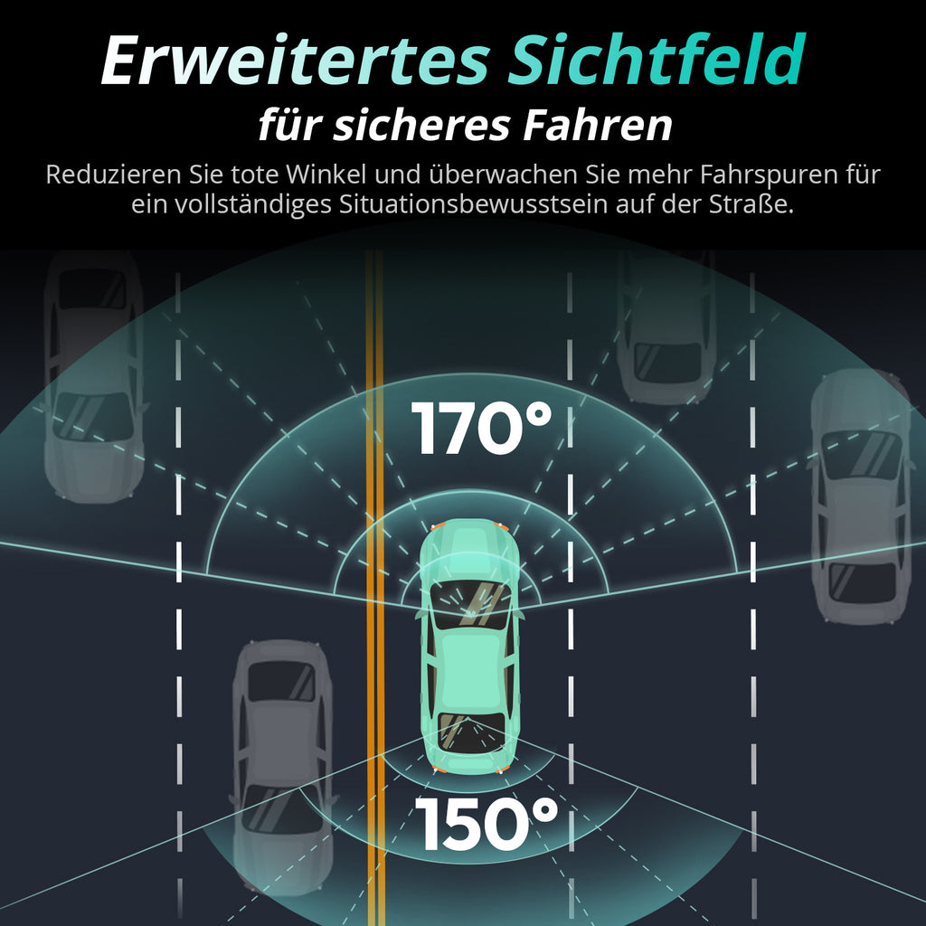 BOTSLAB G300H Plus Dashcam 4K Caméra Embarquée Voiture Avant Arrière | Capteur STARVIS 2, Double Canal WDR, Carte SD 64 Go, Commande Vocale, Wi-Fi 5GHz, GPS, Vision Nocturne