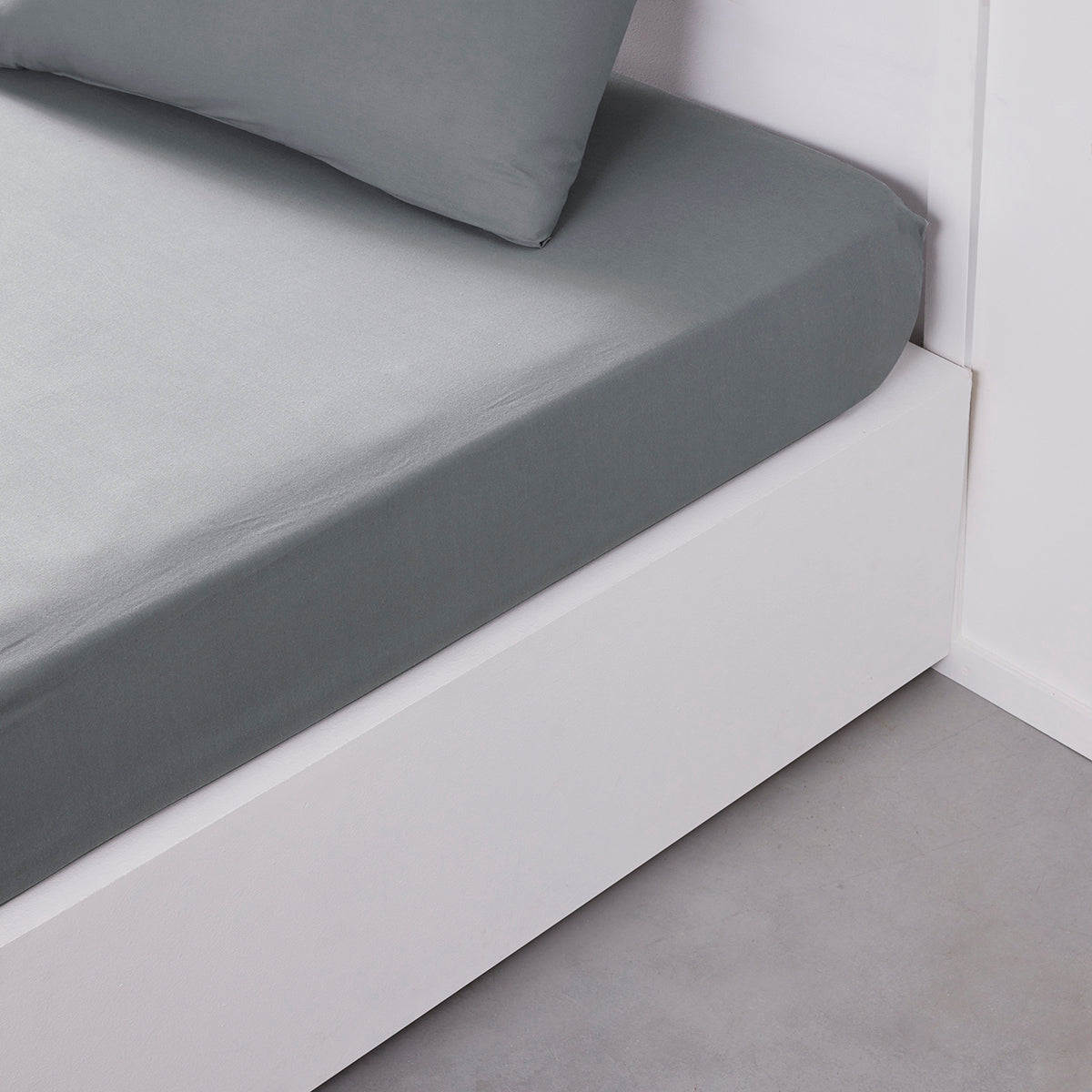 TODAY Essential Drap-housse en coton acier - 140 x 190 cm, profondeur 23 cm