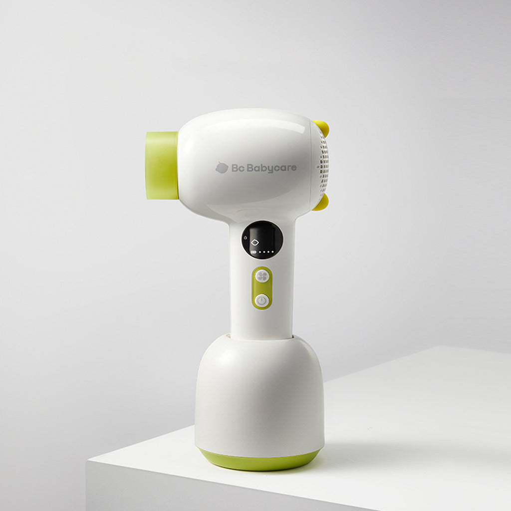 Bc Babycare Sèche-cheveux sans fil 4-en-1 et sèche-cheveux bébé, Faible bruit <60 dB, Rayonnement proche de 0, Température constante 100 °F, 10 millions d'ions négatifs