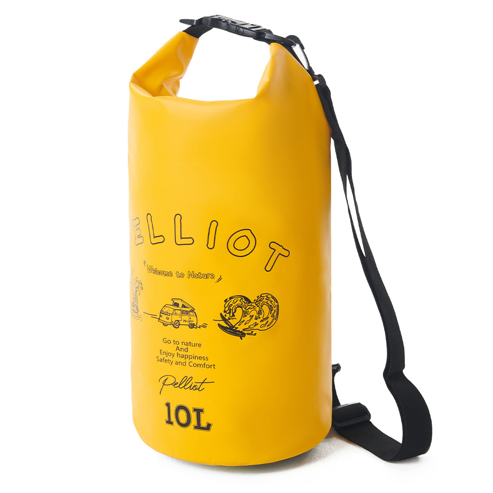 PELLIOT Sac imperméable unisexe Sac de rangement étanche pour sports nautiques – Haute visibilité et fiable, Jaune vif 10 L
