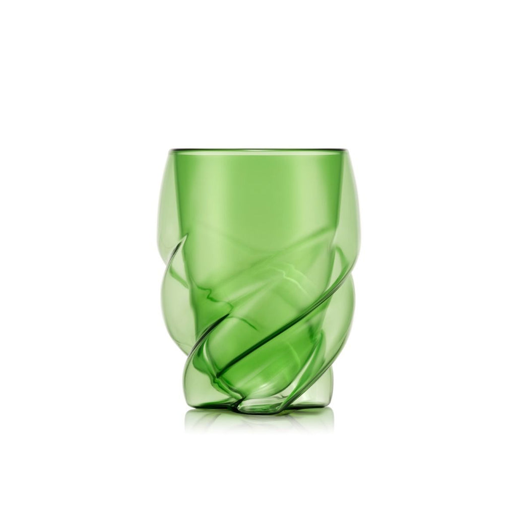 Bodum Verres à double paroi Pavina Pari, Lot de 6, Vert transparent, Tasses 270 ml, Verre borosilicate soufflé bouche, Thermiques lavables lave-vaisselle