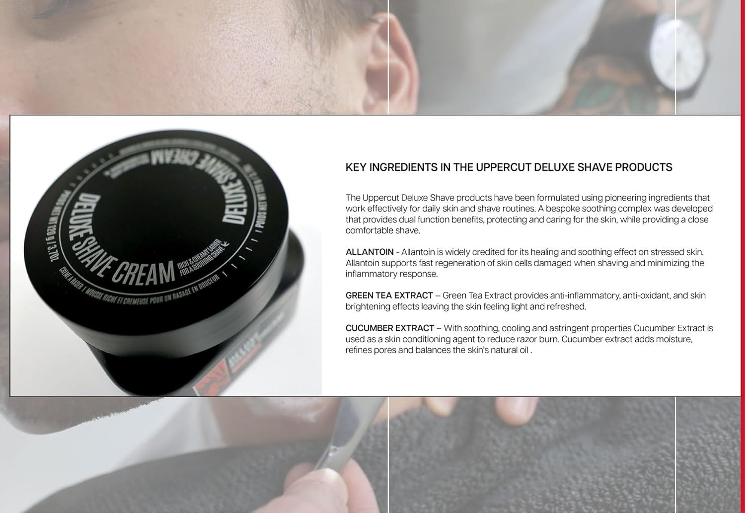 UPPERCUT DELUXE Crème à Raser Peaux Sèches ou Sensibles 120ml