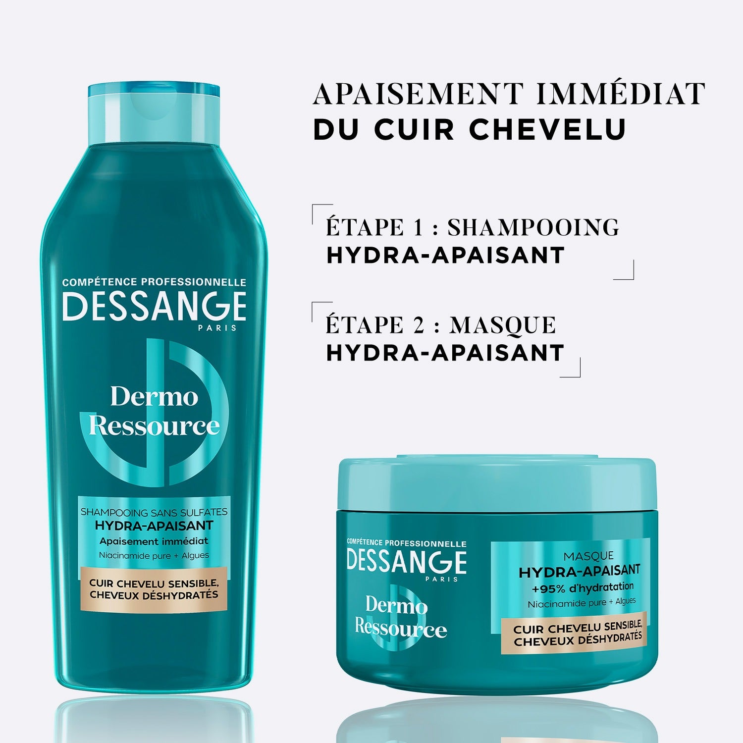 DESSANGE Dermo Ressource Masque Hydra-Apaisant Cuir Chevelu Sensible 280ml