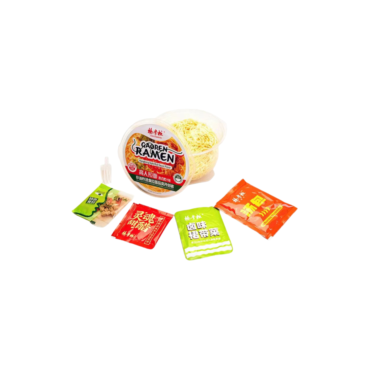 Yang Zhang Gui nouilles ramen Gao Ren saveur sauce riche à la hongkongaise 180 g sans œufs