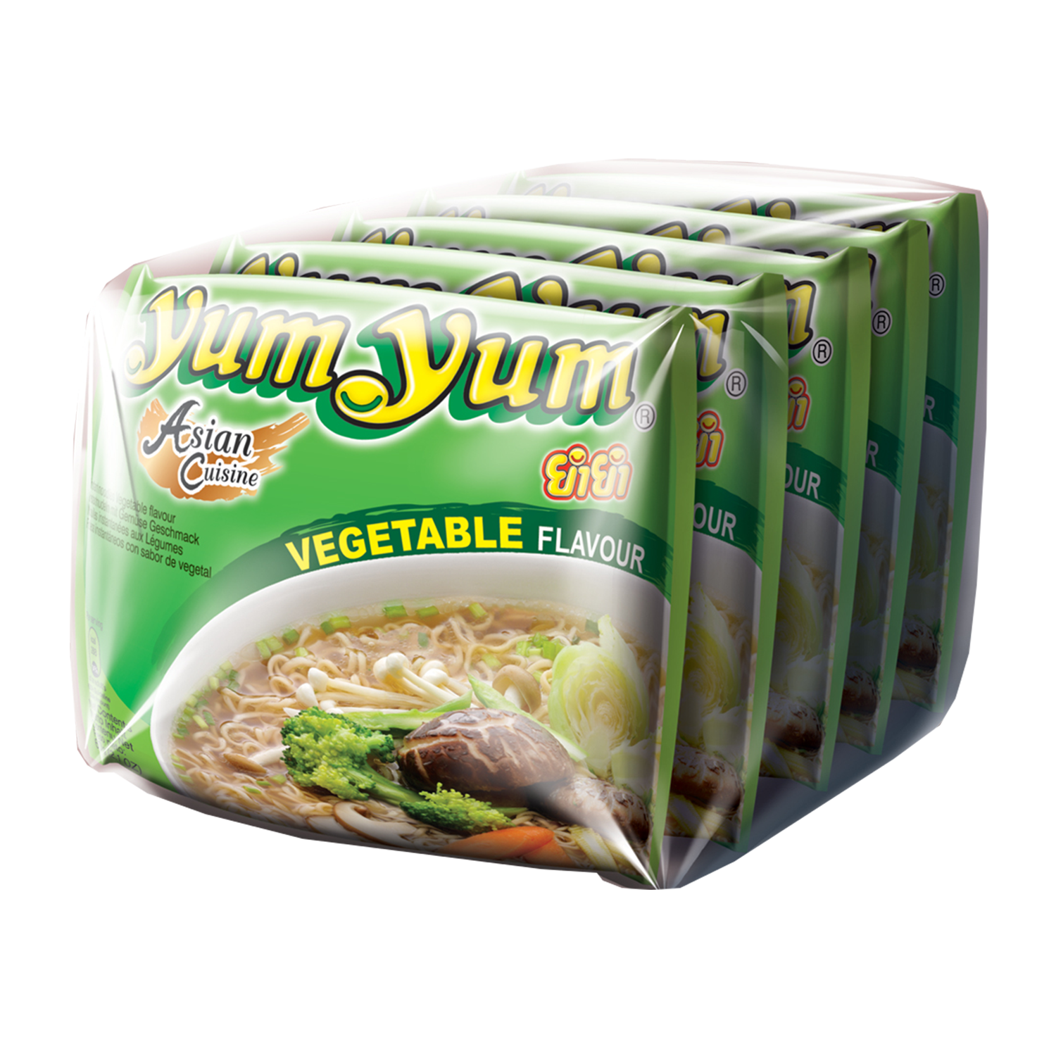 Yum Yum Soupe de Nouilles instantanées Saveur Légumes HL Pack - 5 x 60 g