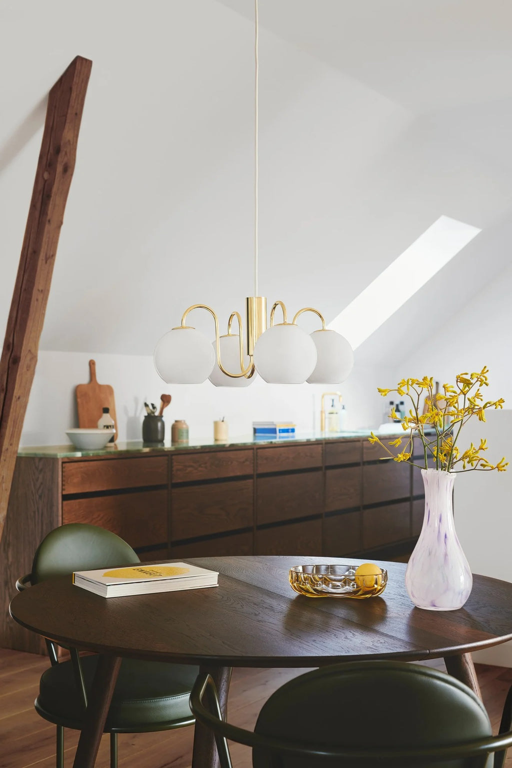 Suspension FRANCA 4-Spot métal laiton IP20 E14 - Nordlux, Intérieur