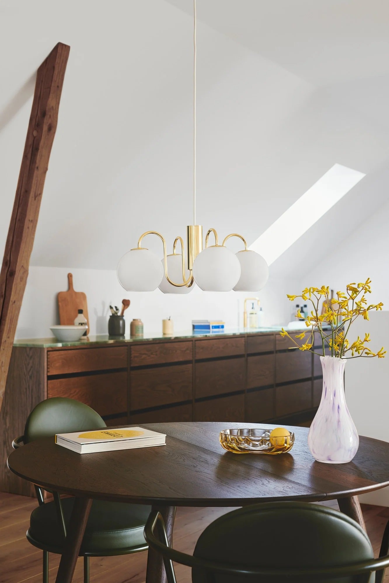 Suspension FRANCA 4-Spot métal laiton IP20 E14 - Nordlux, Intérieur