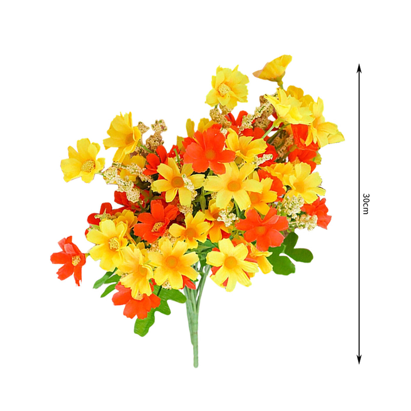 Wei's moment 6 lot de plantes artificielles pour balcon et intérieur, décoration de fleurs en plastique, plastique faux, fleurs résistantes aux UV pour tombes et jardin le coucher de soleil est rouge