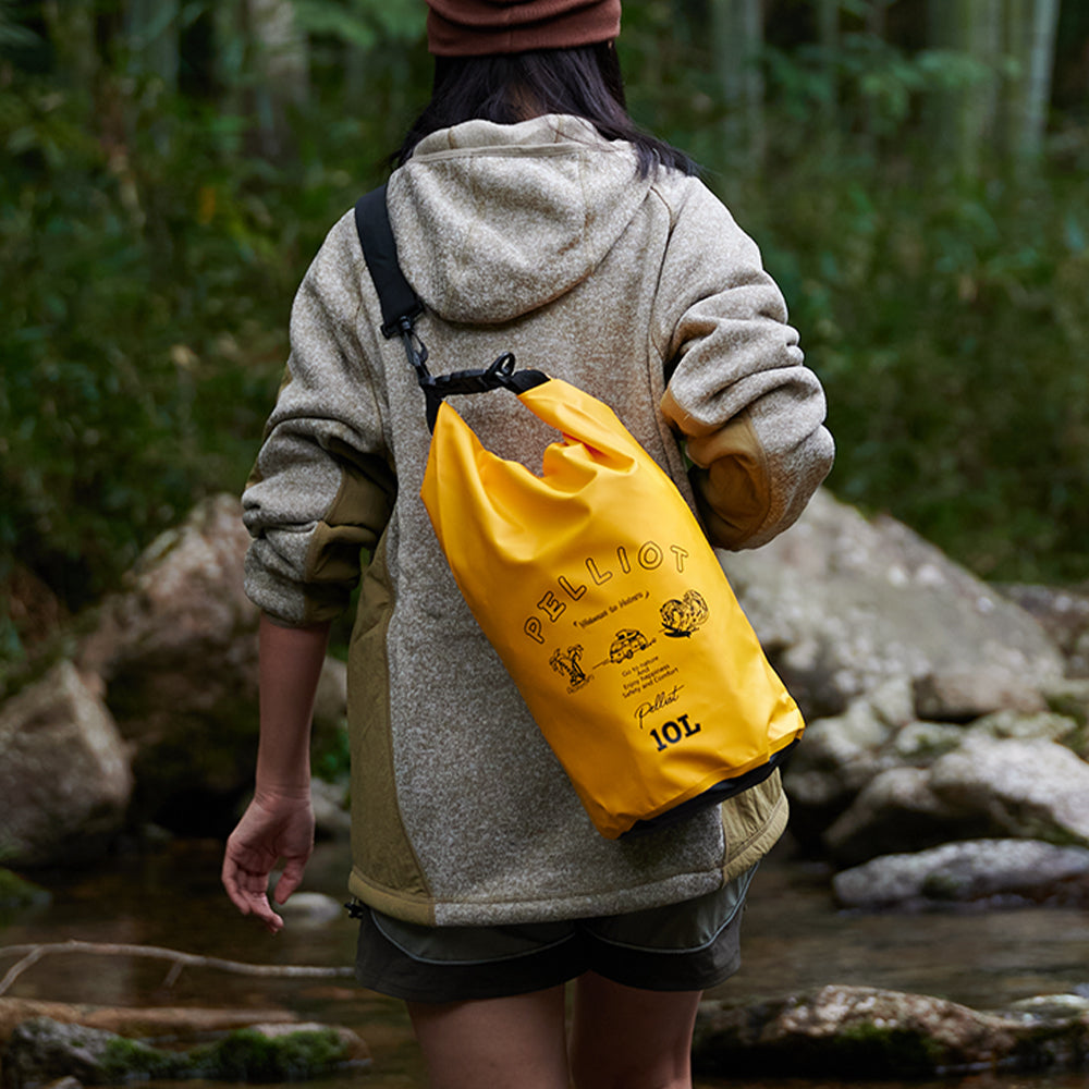 PELLIOT Sac imperméable unisexe Sac de rangement étanche pour sports nautiques – Haute visibilité et fiable, Jaune vif 10 L