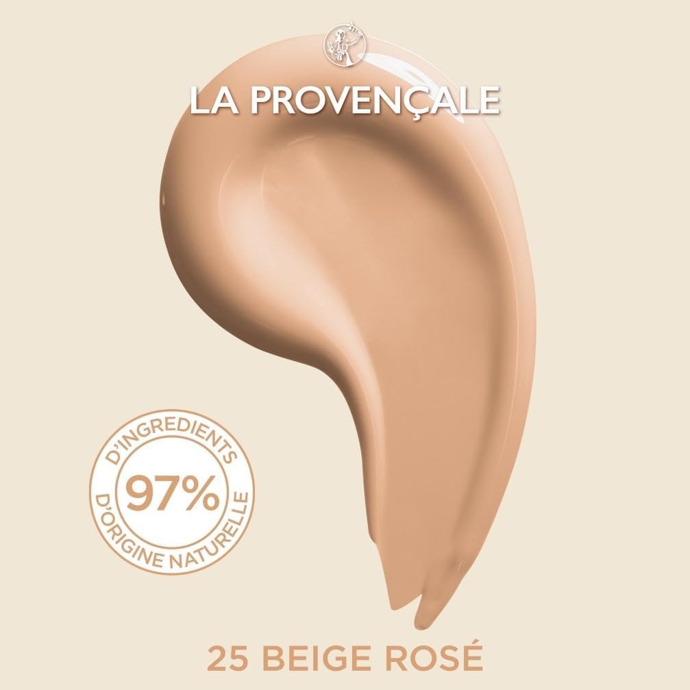 La Provençale Bio Fond de Teint Teinté Soin Clair Naturel 25 Beige Rosé, 30 ml