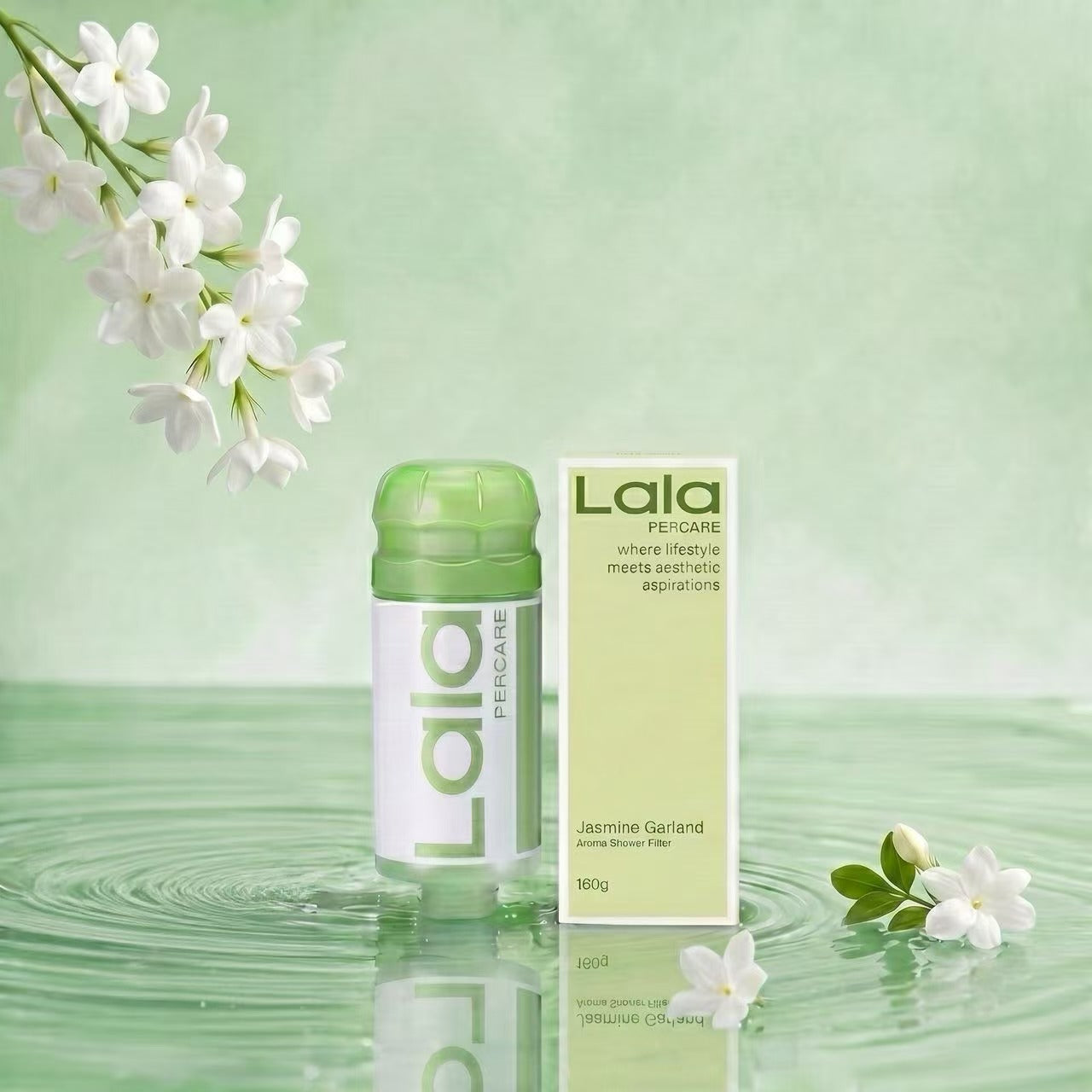 Lalapercare Vit C Cartouche Filtrante de Douche, Parfum Frais de Jasmin. Élimine le Chlore et Augmente la Pression. Nourrit la Peau et les Cheveux avec Extrait de Jasmin et Vitamine C pour un Éclat Hydraté et Radieux. (Fabriqué en Corée) Cartouche Un