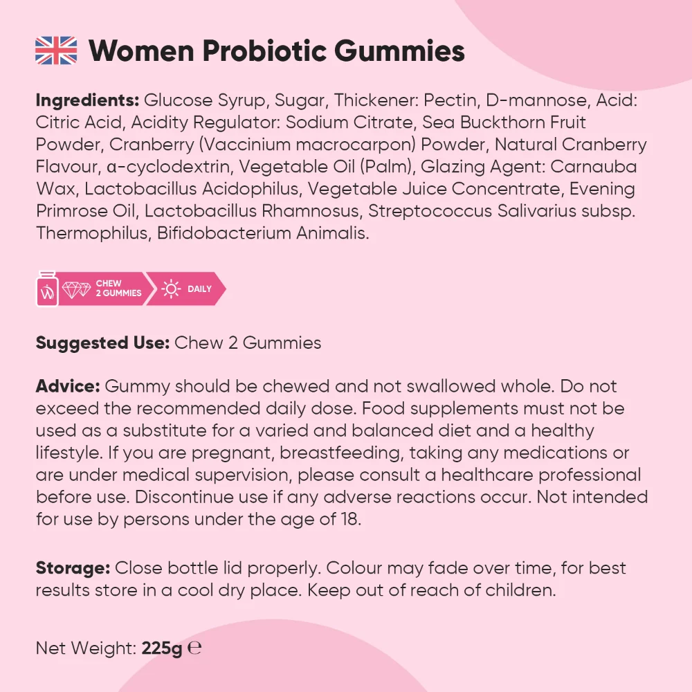 WeightWorld Gommes probiotiques pour femmes, 90 gommes