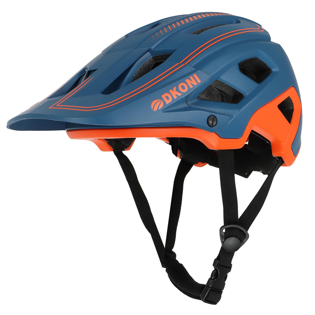 DKONI HS-062 Casque de vélo adulte pour montagne bleu/orange - L 56-61 cm