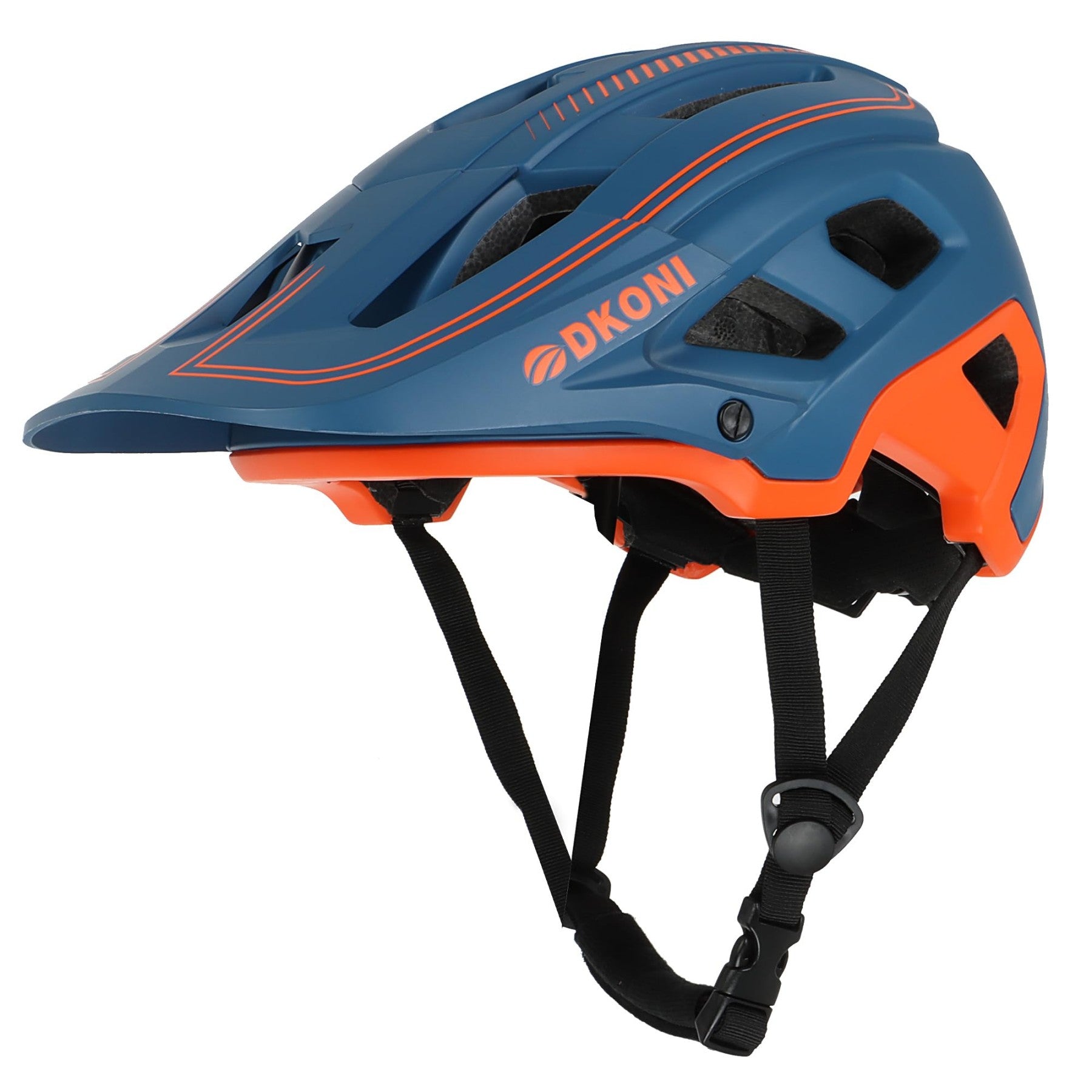 DKONI HS-062 Casque de vélo adulte pour montagne bleu/orange - L 56-61 cm