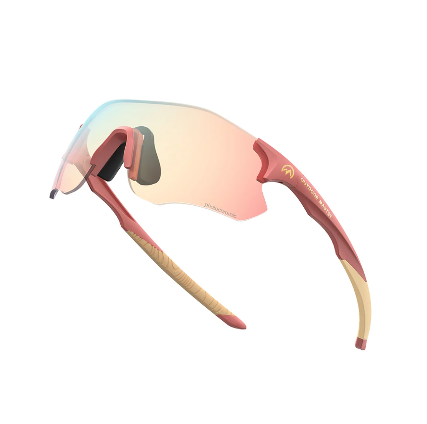 OutdoorMaster HawkSharp Lunettes de sport photochromiques HD - Rose