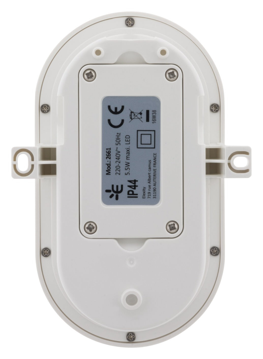 Hublot ovale extérieur 5W IP44 + ampoule LED - Zenitech