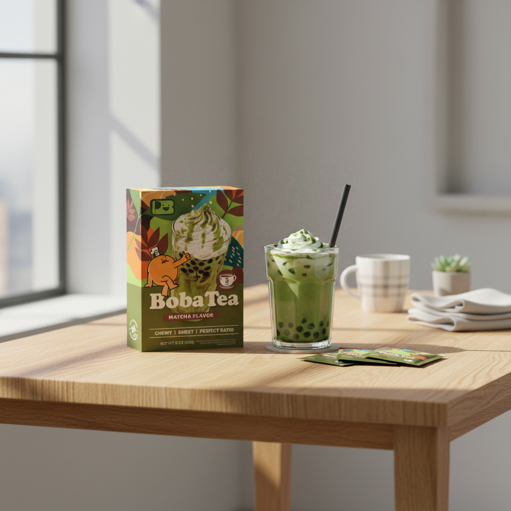 JENI Kit de bubble tea saveur matcha - 3 kit - 255 g
