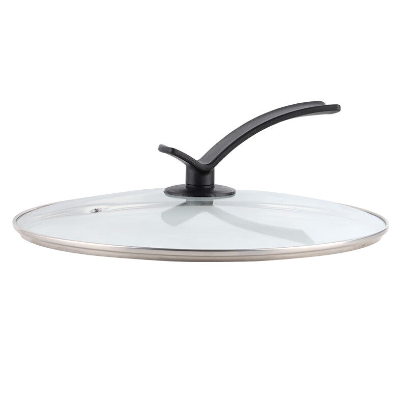 BJ Couvercle en verre trempé 30 cm avec poignée verticale
