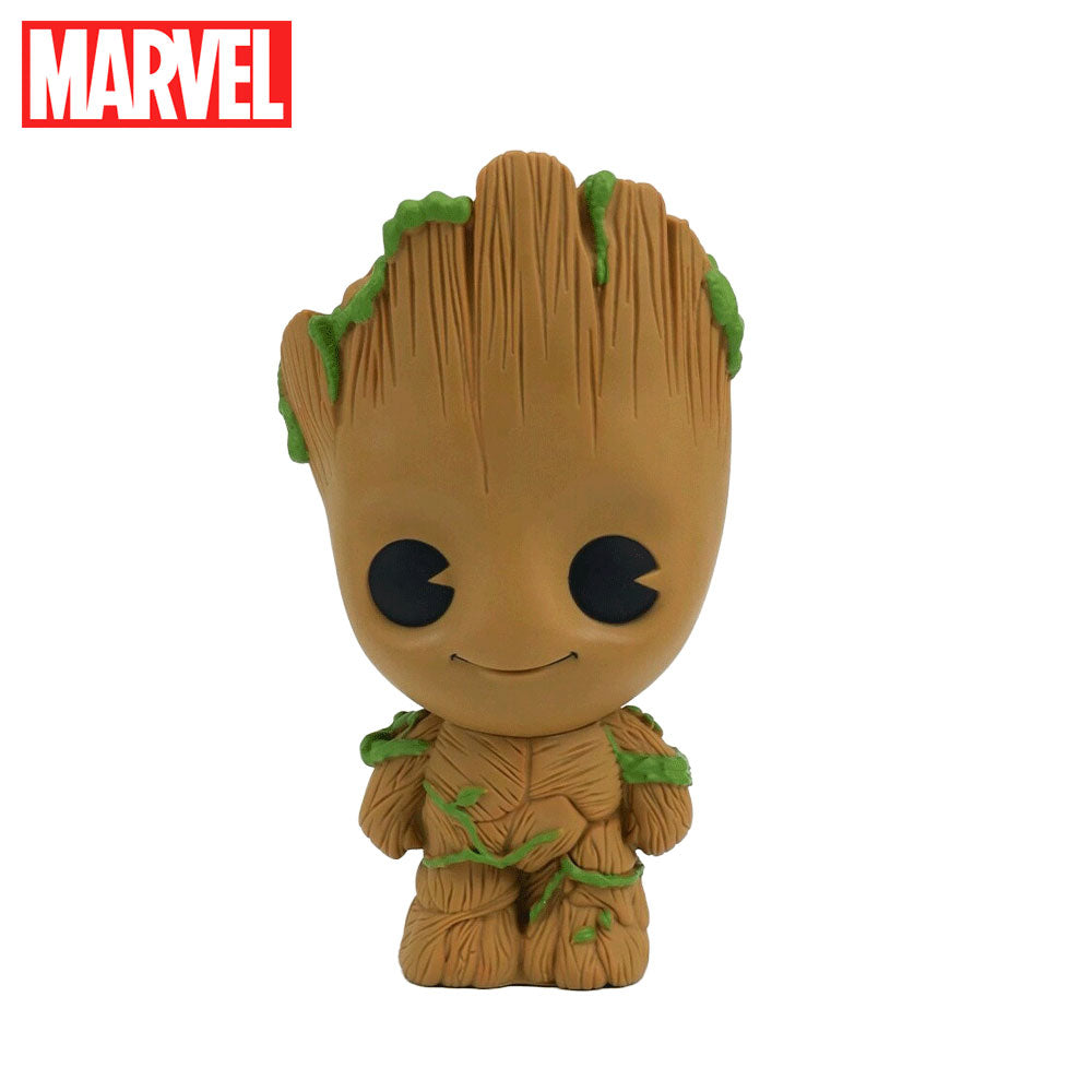 Marvel 1 pièce Tirelire Groot sous licence officielle, Figurine tirelire à pièces, Boîte à monnaie, Pot à économies, Mignon, Style dessin animé, PVC 3D en relief, Objet de collection