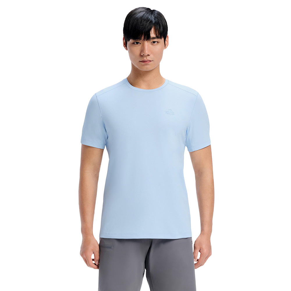 PELLIOT T-shirt homme manches courtes col rond Bleu Islande XL Camping Voyage Imperméable Durable