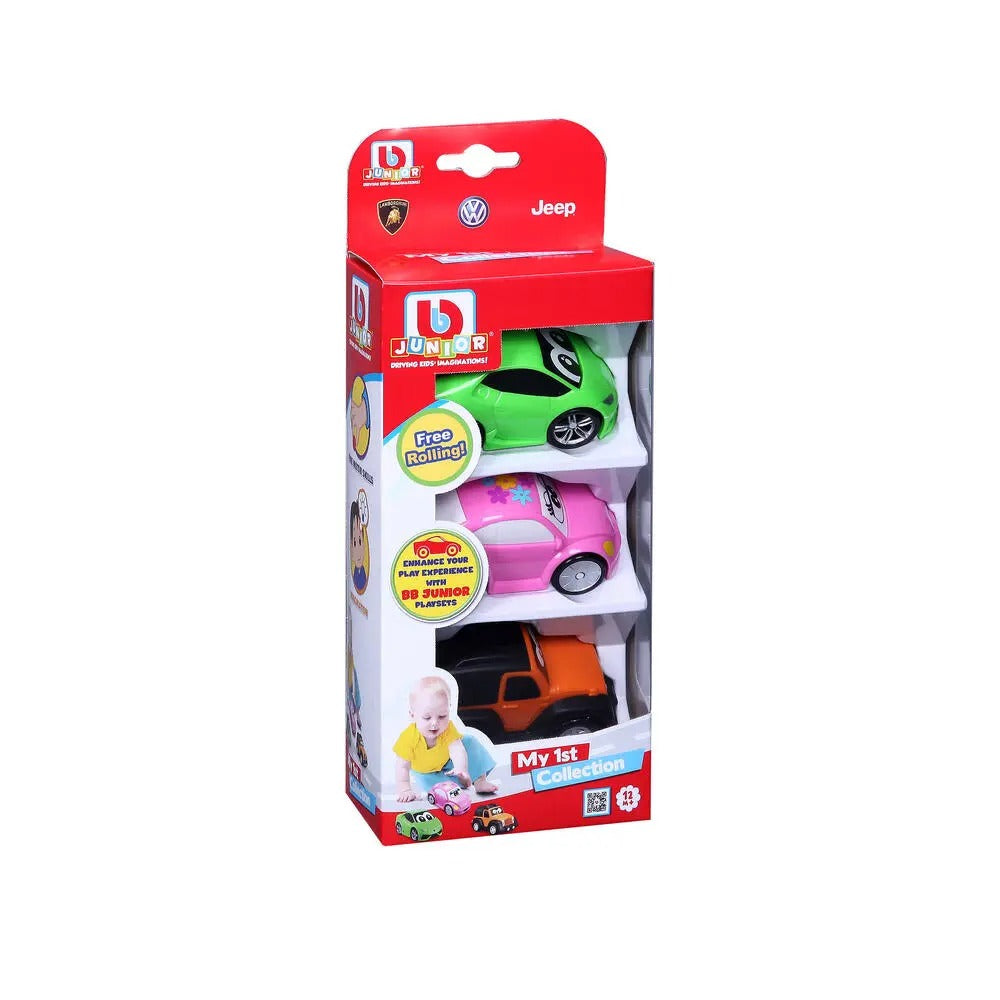 BB JUNIOR Ma Première Collection Pack de 3 Véhicules (Lamborghini / Volkswagen / Jeep)