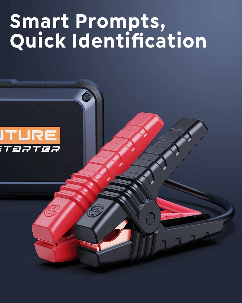 BUTURE Beta08 Démarreur de batterie portable 3000A – Démarreur de batterie 3 en 1 pour véhicules 12 V (jusqu'à 9,0 L essence / 8,5 L diesel), batterie externe 16 800 mAh