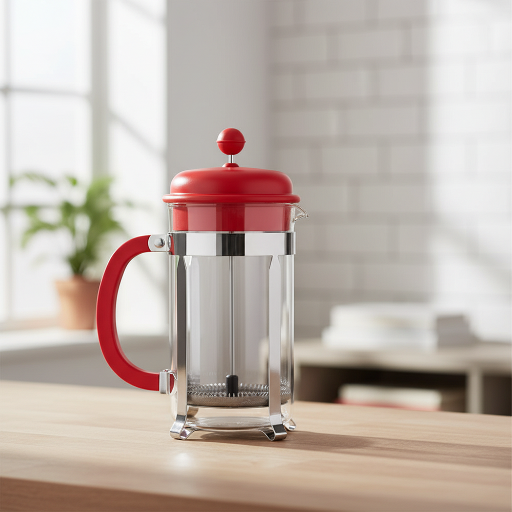 Bodum Caffettiera 1 L - 8 tasses - Rouge vif - Cafetière à piston
