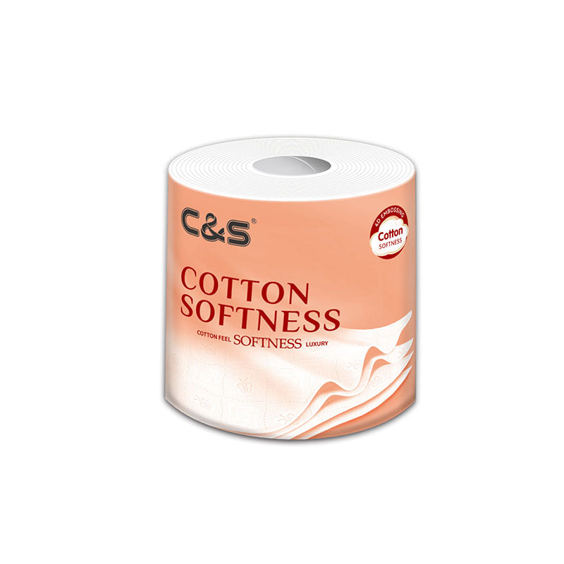 C&S Papier toilette (mandrin gaufré doux), 120 g, 12 rouleaux, doux comme du coton, toucher gaufré