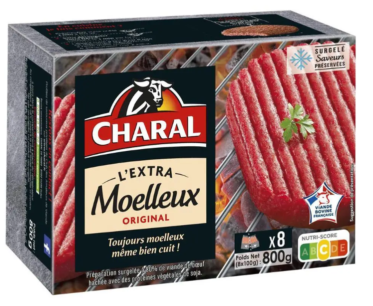 Charal Viande hachée extra tendre 15 % MG 8 x 100 g