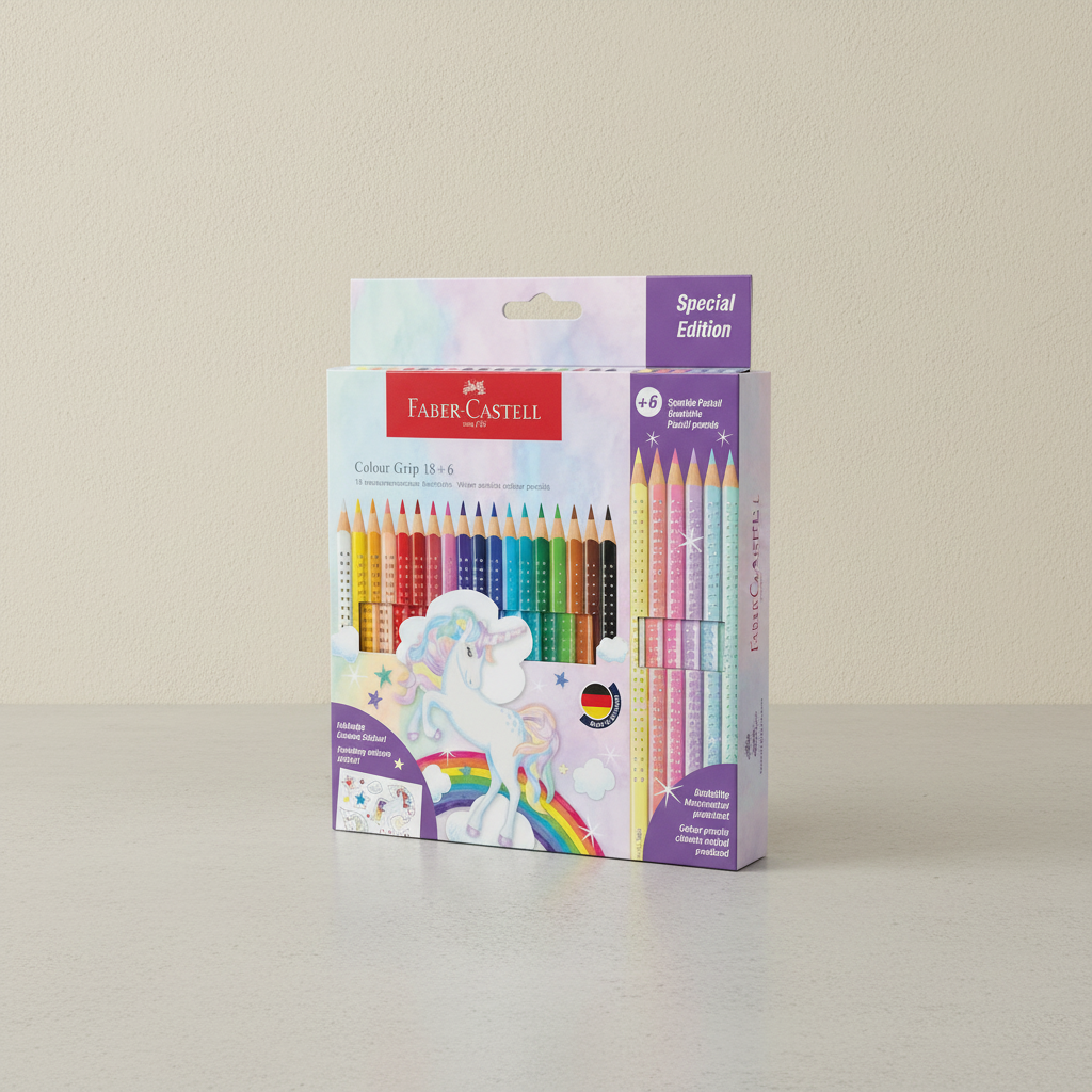 FABER-CASTELL Colour Grip Licorne Lot de 24 crayons de couleur
