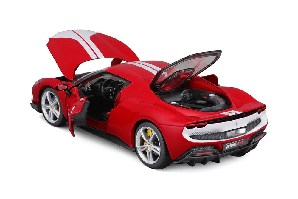 Bburago 1/18 Ferrari - 296 GTB - Rouge et blanche