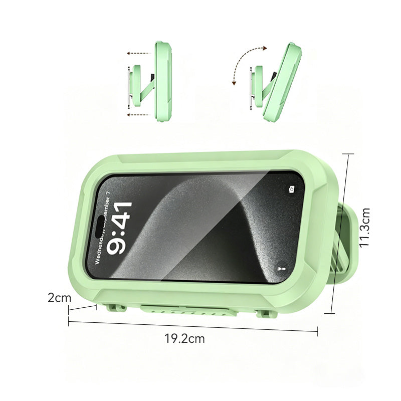 JORDAN&JUDY Étui étanche pour smartphone avec support étanche rotatif 360° tactile, sans perçage, pour la salle de bains, Vert