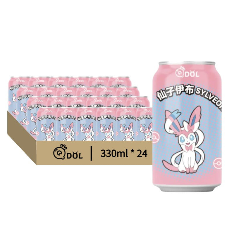 QDOL Boisson pétillante sans alcool Pokémon, saveur Prune de Sakura, 330 ml x 24