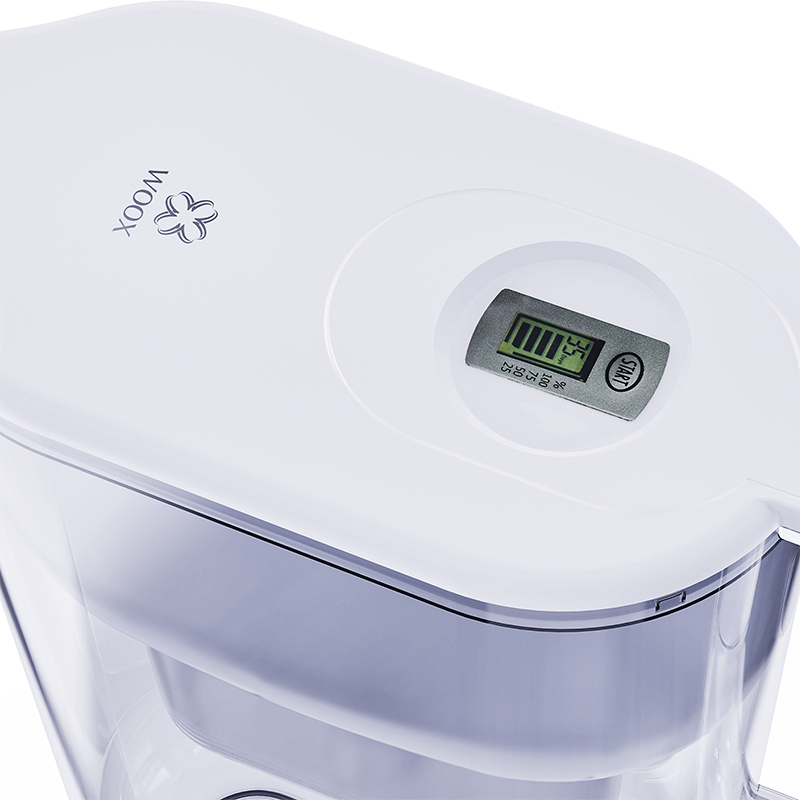 WOOX MX0200 Carafe filtrante 2,4 L avec affichage électronique et rappel de filtre 35 jours