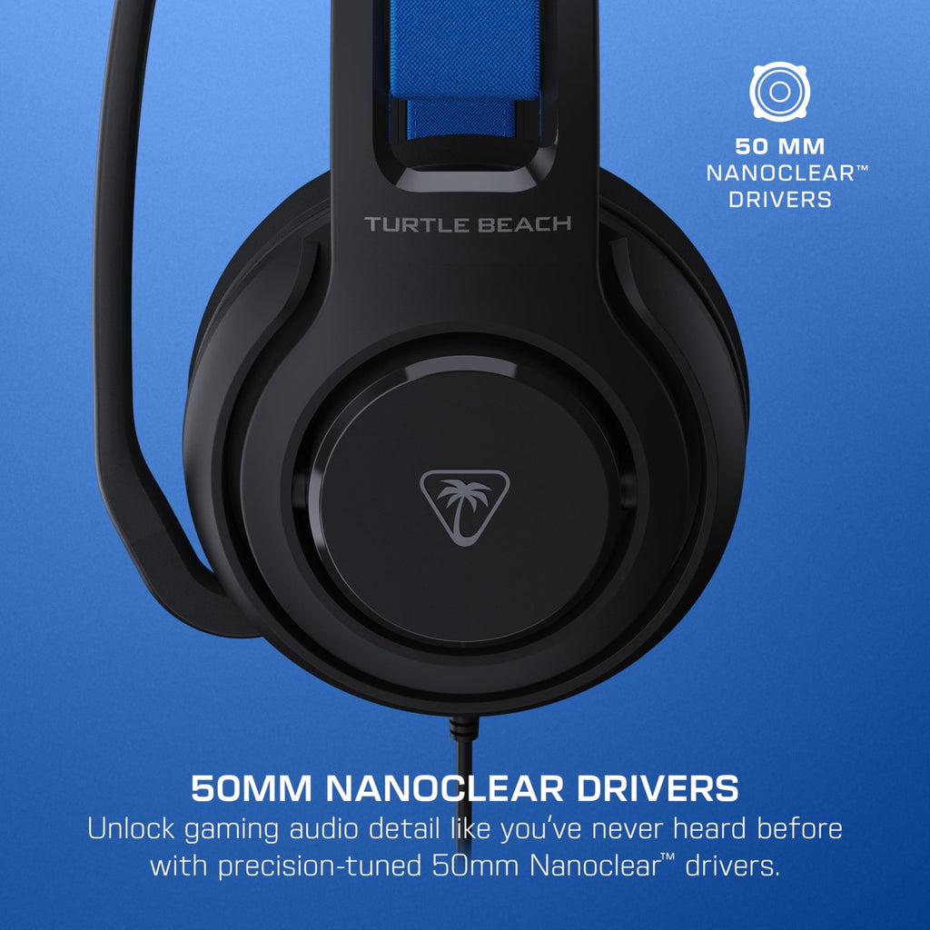 Turtle Beach Atlas 200 Playstation Casque Gaming Filaire (Prise Jack 3,5 mm) - Micro Flip-to-Mute - PS5 & PS4 - Noir