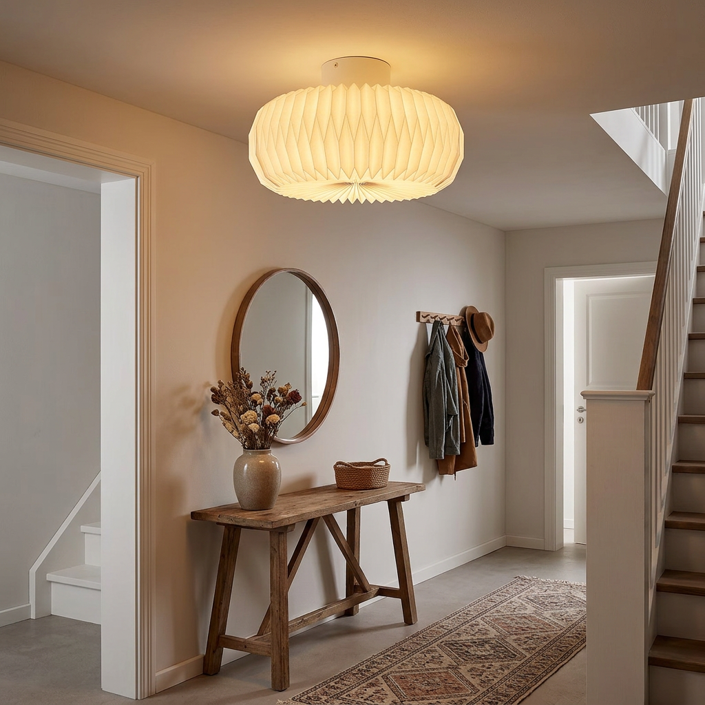 Plafonnier BELLOY 40 papier FSC blanc IP20 E27 - Nordlux, Intérieur