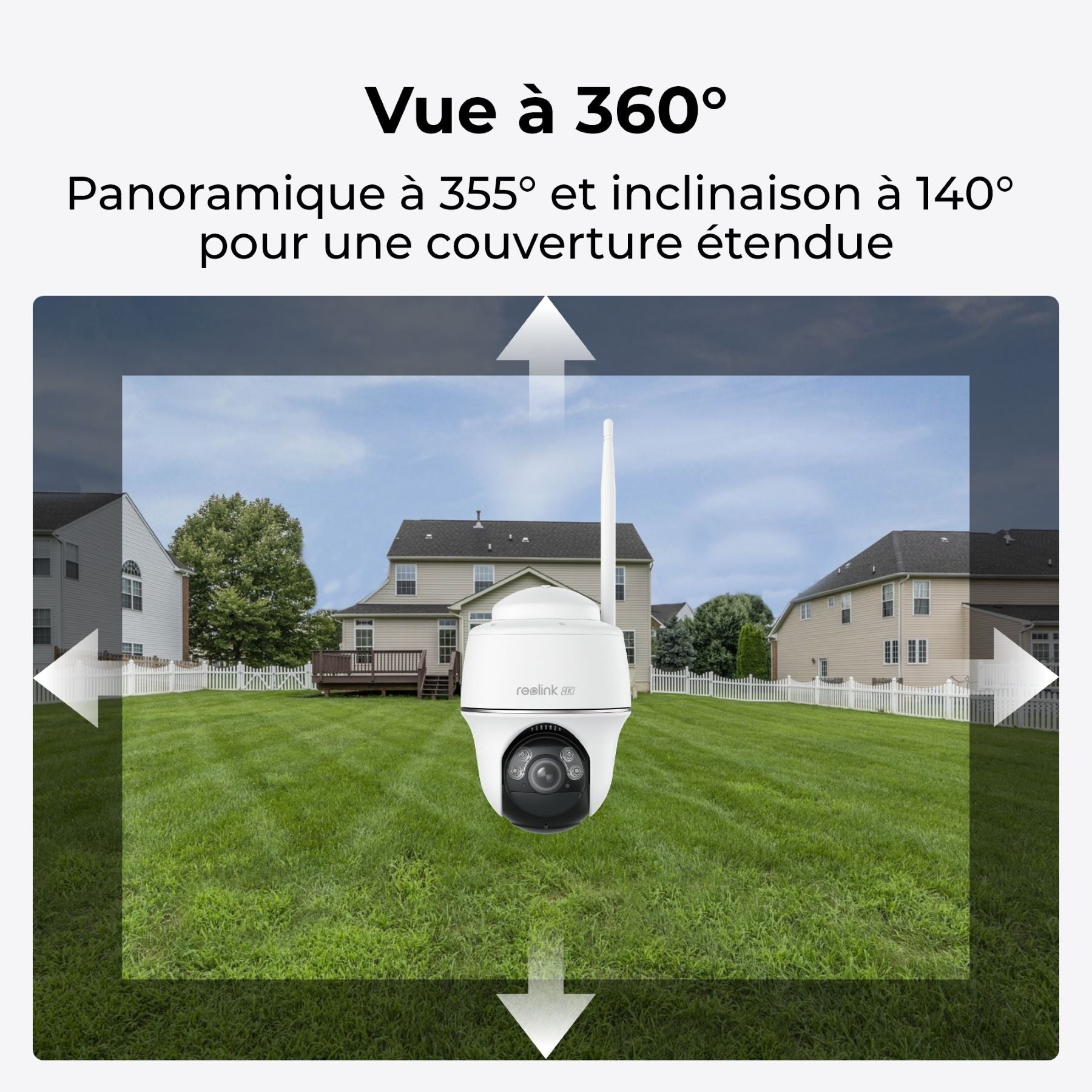 REOLINK B440 Kit solaire Caméra de sécurité extérieure 4K 8MP – Blanc