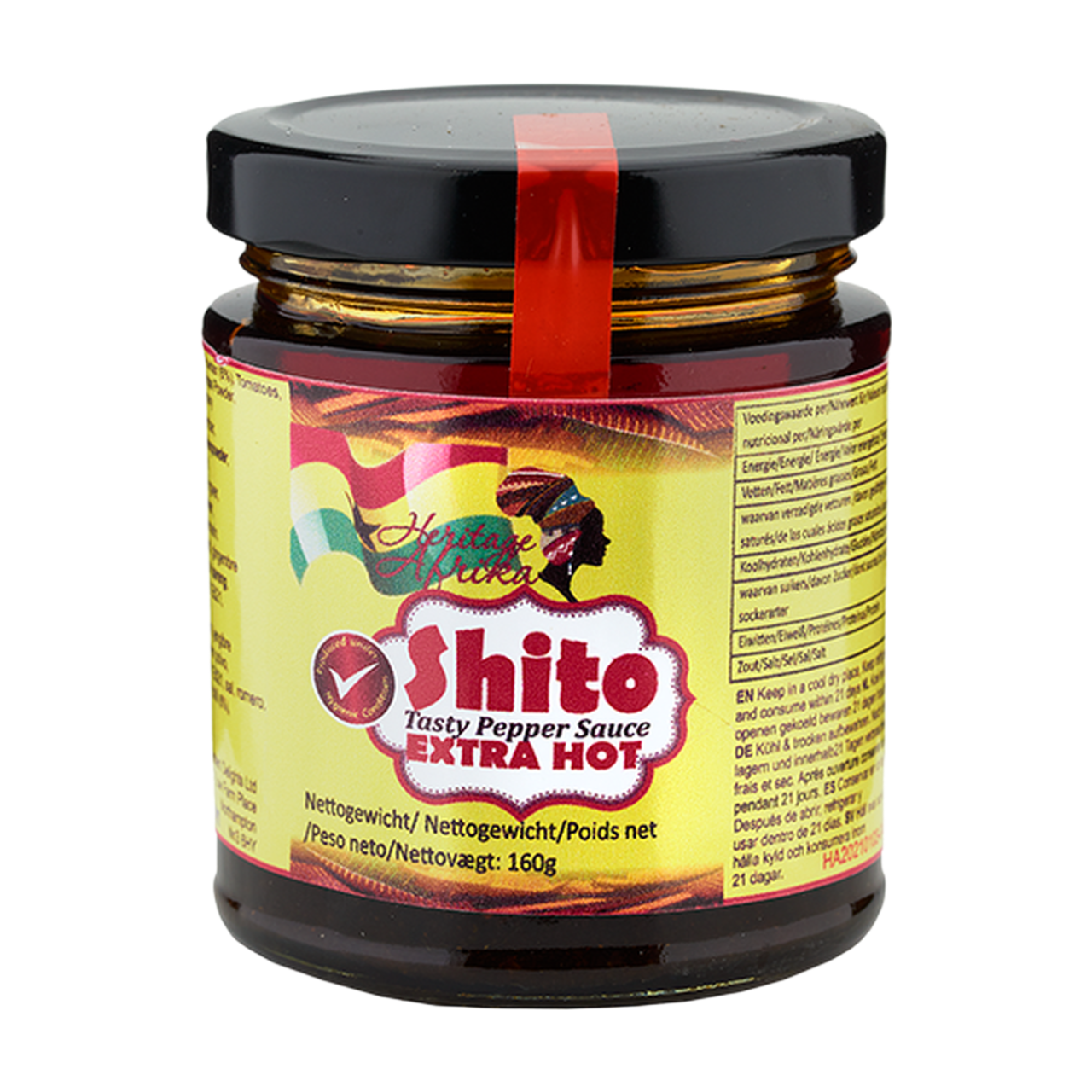 Heritage Afrika Sauce Shito ghanéenne extra forte - 160 g