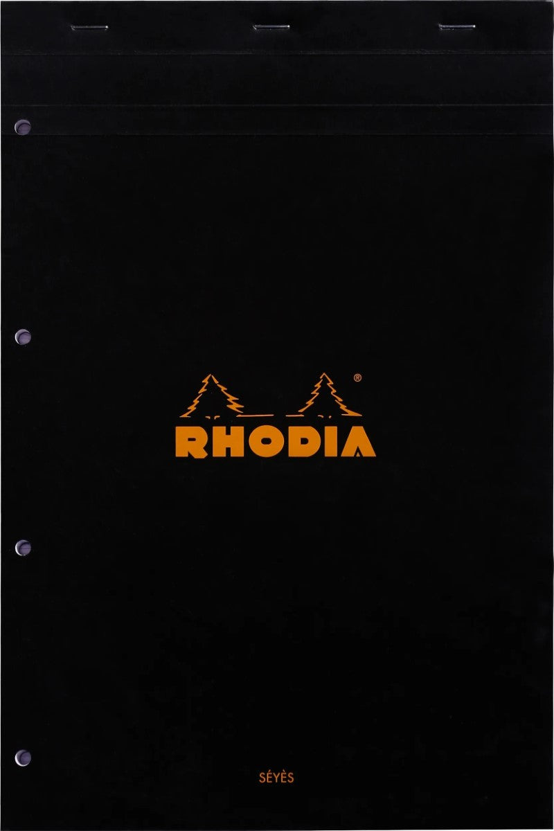 Rhodia Bloc A4+ à Spirale Lot de 3 160 Pages Assorti Orange et Noir