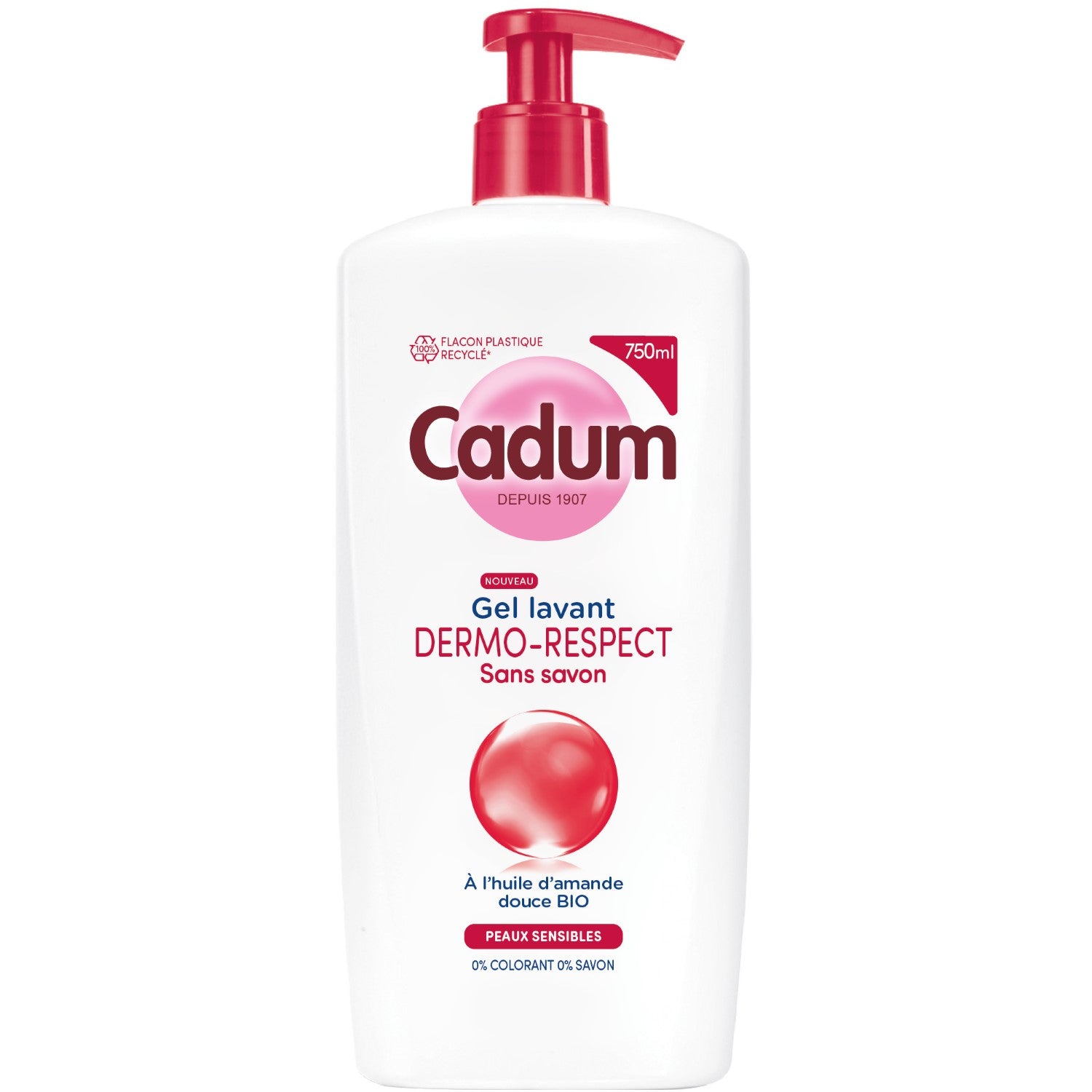 Cadum Dermo Respect Gel Nettoyant Sans Savon 750 ml