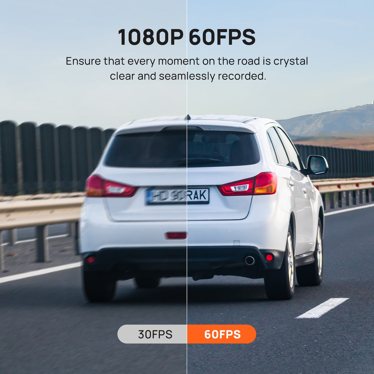Dashcam 70mai A200, Caméra Frontale 1080P HDR, Enregistrement Fluide 60 FPS, 70mai Night Owl Vision, FOV 130°, Écran IPS 2'', Contrôle via App WiFi, sans carte SD incluse