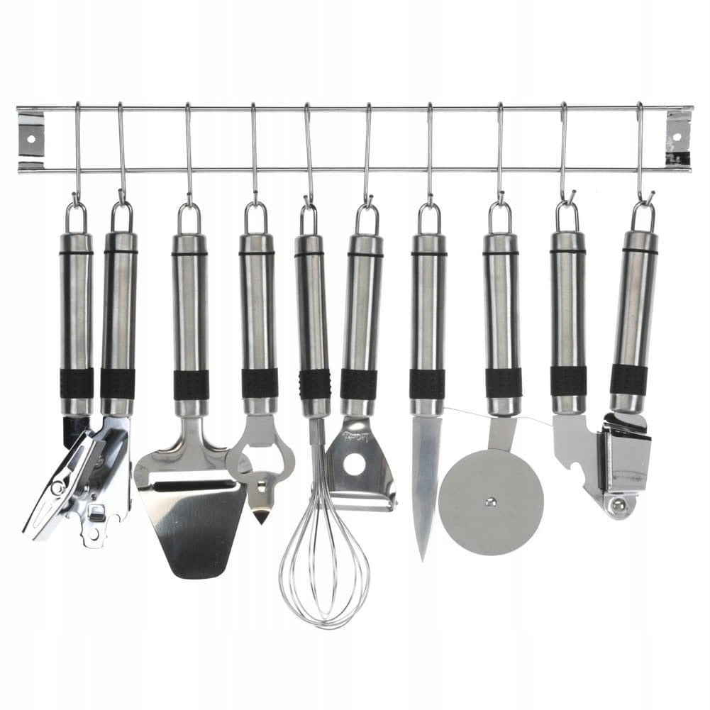 Excellent Houseware Ensemble de 9 ustensiles de cuisine en acier inoxydable