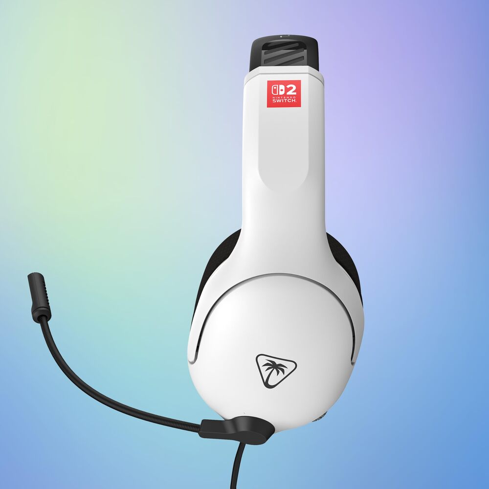 TURTLE BEACH Airlite Fit Casque Gaming Filaire (Prise 3.5mm) - Micro Muet par Basculement - Nintendo Switch 2, Switch, Switch OLED, Switch Lite, PC & Mobile - Noir/Blanc