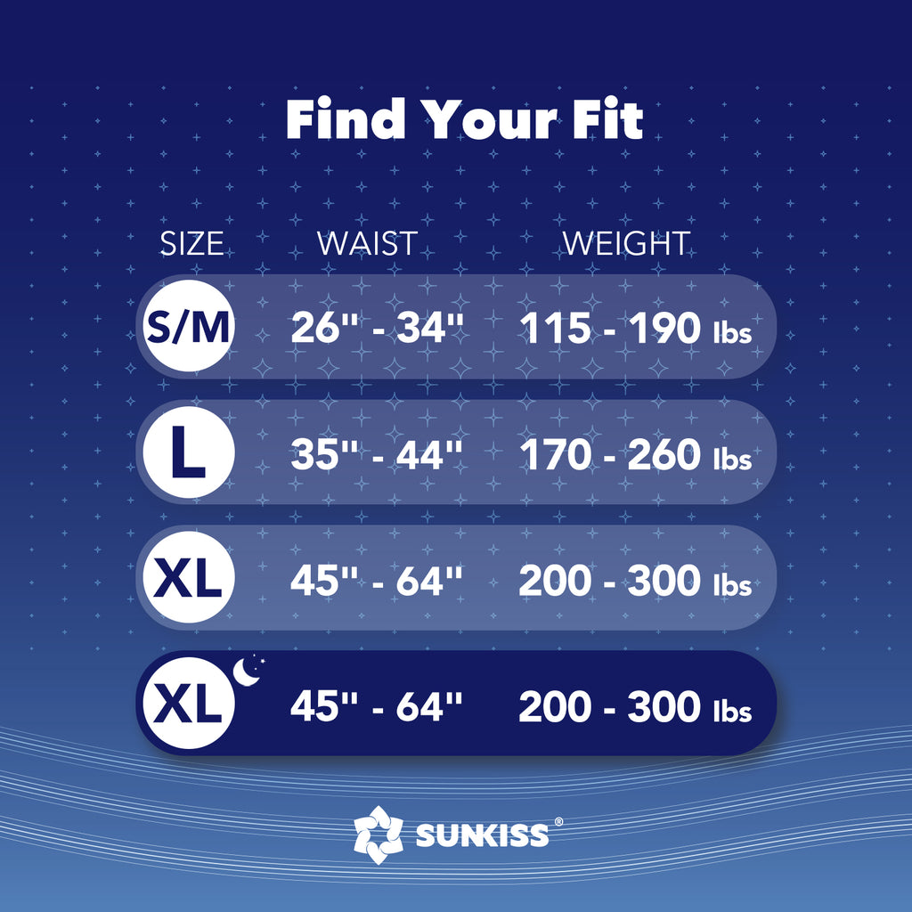SUNKISS TrustPlus Lot de 16 couches jetables absorbantes unisexes pour incontinence adulte - Taille XL nuit