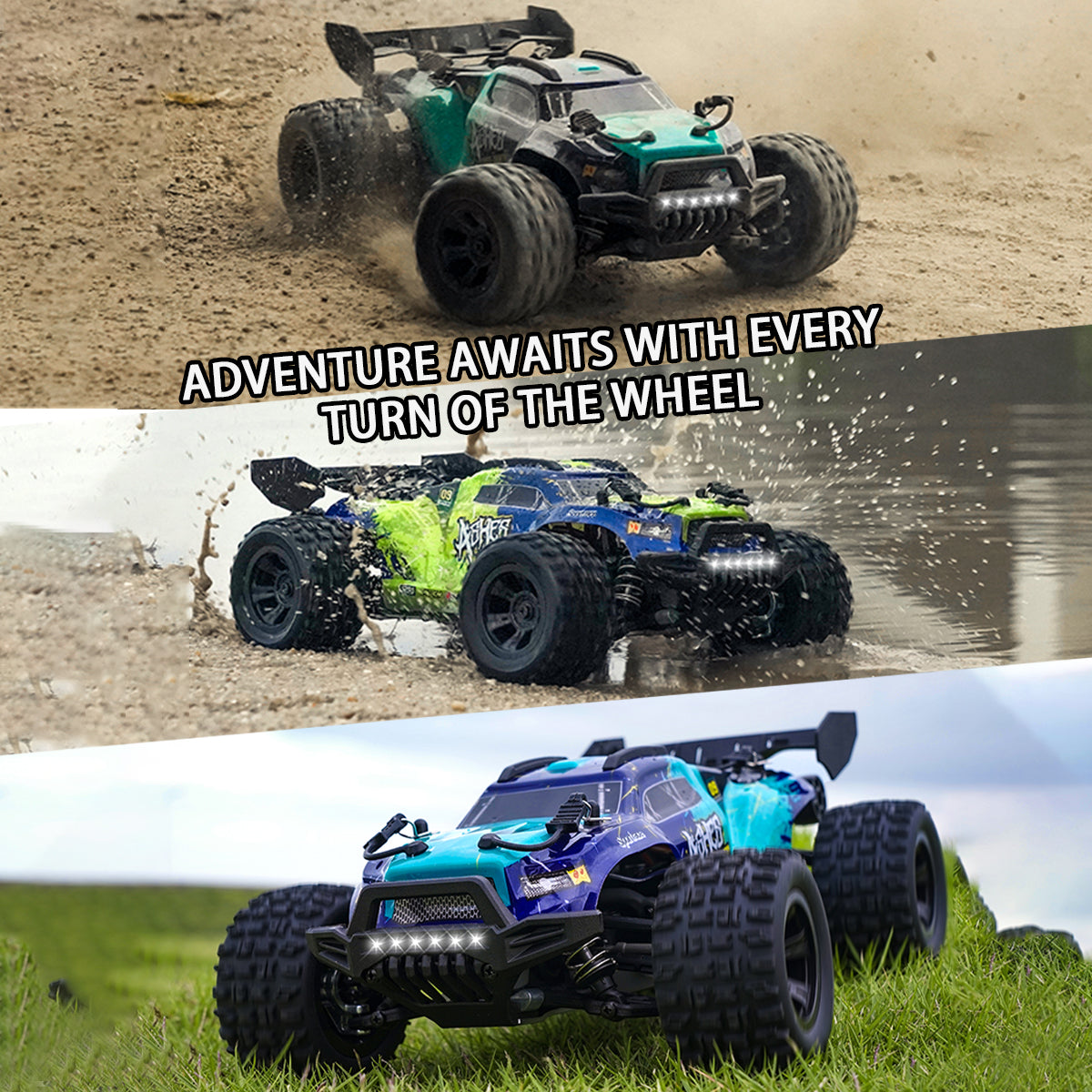 Voiture RC Tout-Terrain pour Adultes à l'Échelle 1:18 – Camion RC Tout-Terrain 4x4 Haute Vitesse 40+ km/h avec 1 Batterie Rechargeable, Véhicule Jouet Électrique 2,4 GHz pour Adolescents et Âge 14+.