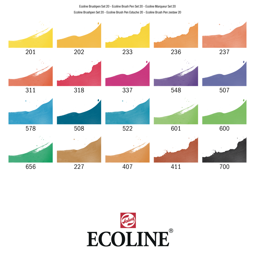 Ecoline Brush Pen set Paysage | 20 couleurs