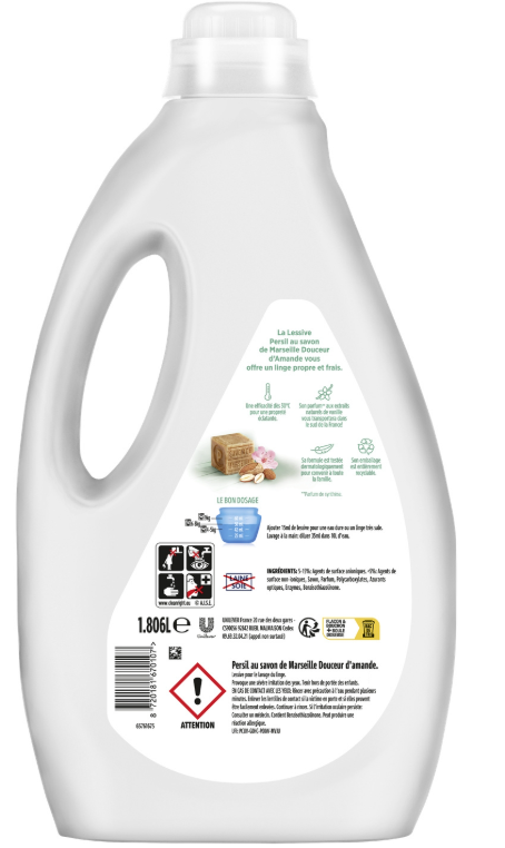 PERSIL Lessive liquide au savon de Marseille Amande Douce 43 lavages